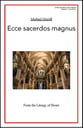 Ecce sacerdos magnus SATB choral sheet music cover